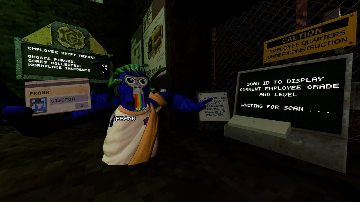 gorillatagvr (@gorillatagvr) on Twitter photo 🌈Pride Jam: No matter where you are on the spectrum. Celebrate and be your true self! Got Love? Bring it! Got Joy? Share it!
☢️Beware- New vibes in Ghost Reactor. Rise through the ranks at Gorilla Corp.
New tools and spooky sightings. Stay sharp, keep your guard up. 🌈Pride Jam: No matter where you are on the spectrum. Celebrate and be your true self! Got Love? Bring it! Got Joy? Share it!
☢️Beware- New vibes in Ghost Reactor. Rise through the ranks at Gorilla Corp.
New tools and spooky sightings. Stay sharp, keep your guard up.