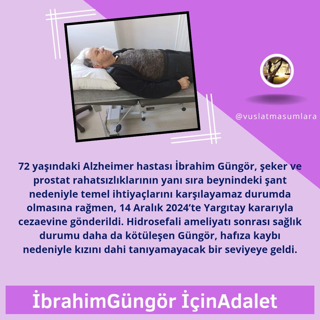 72 yaşında alzheimer hastası İbrahim Güngör hepinizden hesap soracak burada olmasa ahirette soracak !

Bu hesabın altından kalmamayacak,üstünden de aşamayacaksınız ey zalimler güruhu !!!

İbrahimGüngör İçinAdalet