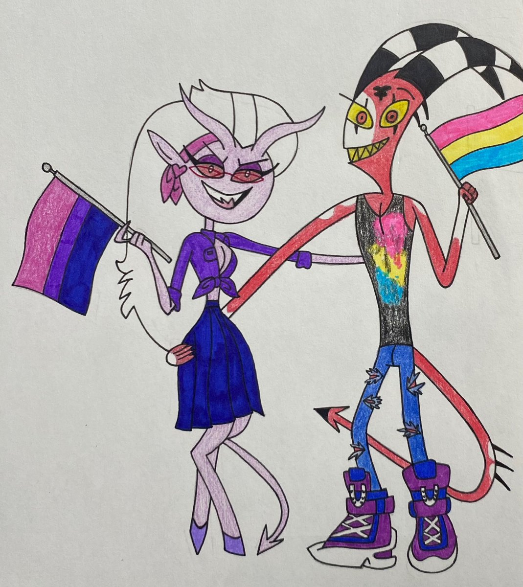 destivona's tweet photo. Based on the Helluva Boss pride merchandise featuring Blitzberry.
#blitzoxmayberry #mayberry #blitzberry #pride https://t.co/eJkj4rDs1N