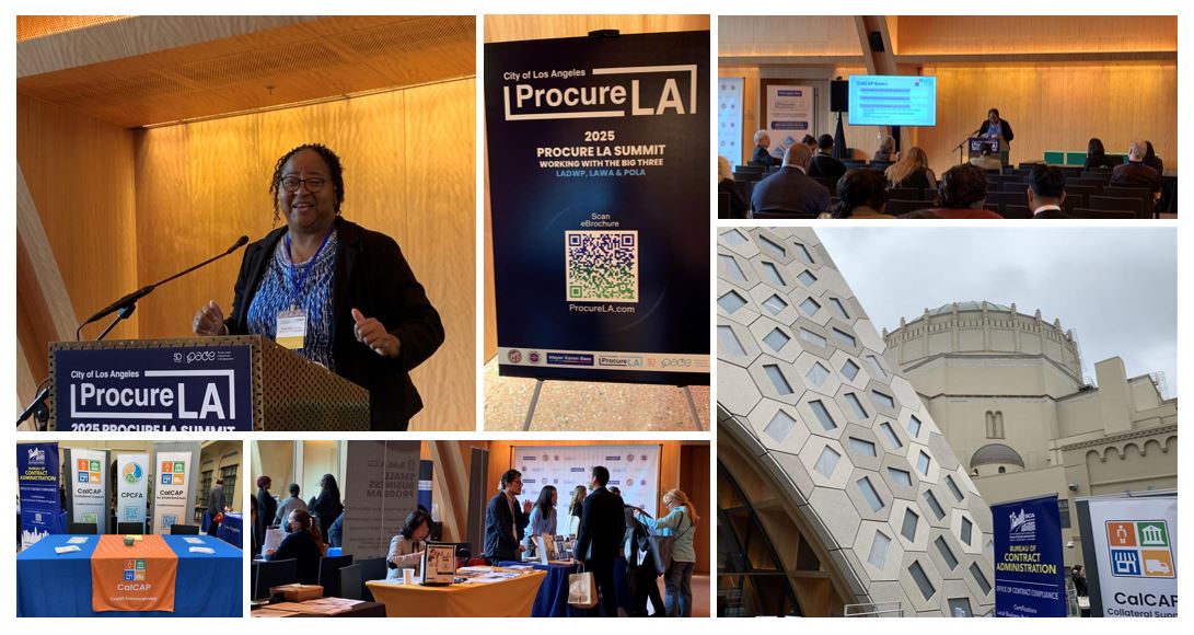CalCPCFA's tweet image. #ProcureLA was a success! Providing 🔑 #resources to #smallbusinesses enabling them to thrive! Our ED presented on the #SSBCI #CalCAP programs which in partnership with #lenders help bring #accesstocapital to the #smallbiz community. To learn more, visit: treasurer.ca.gov/cpcfa/calcap/i…