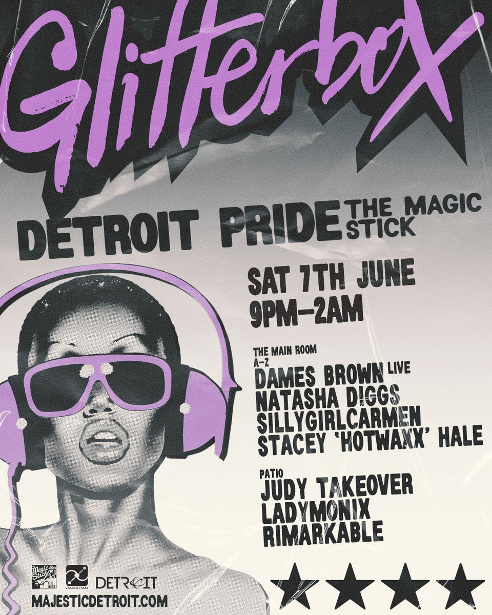 Serving house, soul, and straight-up JOY on the dancefloor 🌟 Catch sillygirlcarmen in the Main Room when Glitterbox takes over Magic Stick on Saturday 6/7 for Detroit Pride 💫⁠
⁠
📲 paxahau.com