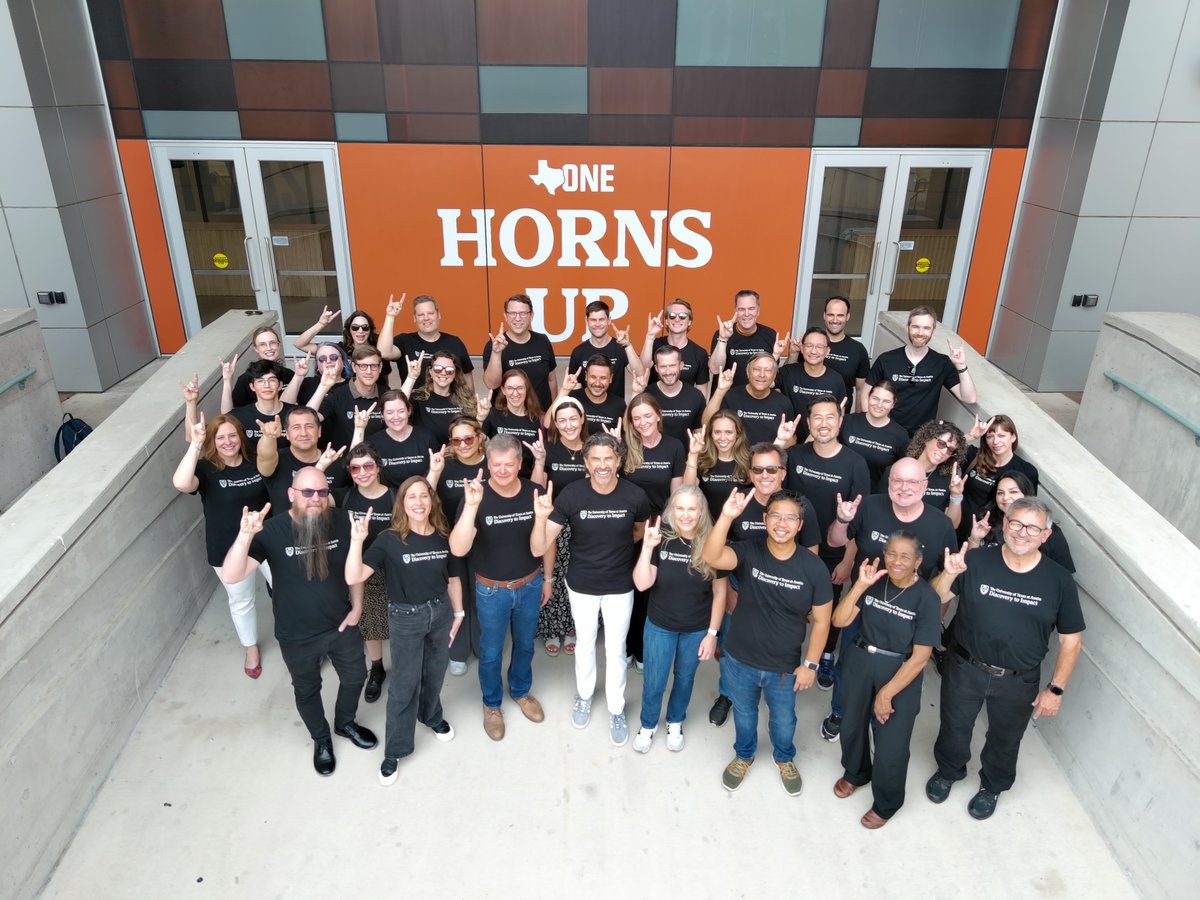 UTDiscoveries's tweet image. We had a great time touring the Athletics Hall of Fame at DKR! We were reminded of the championship spirit that lives at @UTAustin.🤘 We’re committed to championing innovation to make an impact on campus and beyond. Shoutout to Campus Ops' Markus Hogue, who operated the 📷 drone!