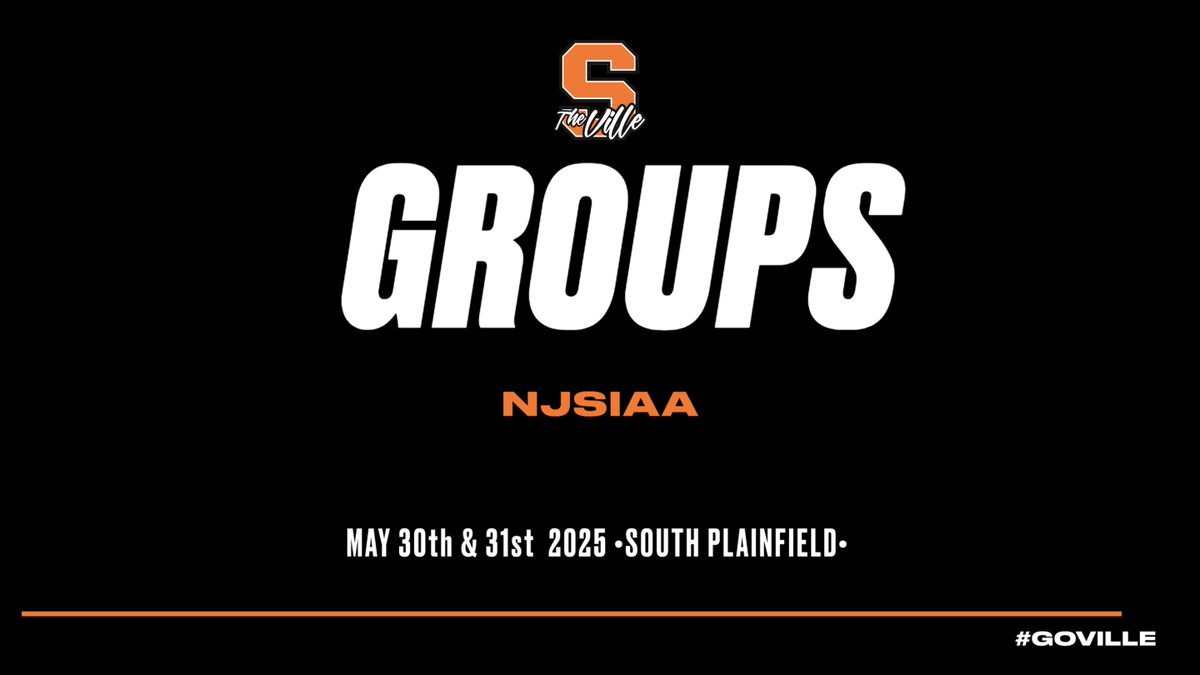 Tim Davis (@villepioneers) on Twitter photo NJSIAA GROUPS FINALS
TRACK & FIELD
📍SOUTH PLAINFIELD
⏲️3:00 PM
<a href="/SomervilleHSNJ/">Somerville High School</a>
<a href="/VilleSchoolsNJ/">Somerville NJ Schools</a> NJSIAA GROUPS FINALS
TRACK & FIELD
📍SOUTH PLAINFIELD
⏲️3:00 PM
<a href="/SomervilleHSNJ/">Somerville High School</a>
<a href="/VilleSchoolsNJ/">Somerville NJ Schools</a>