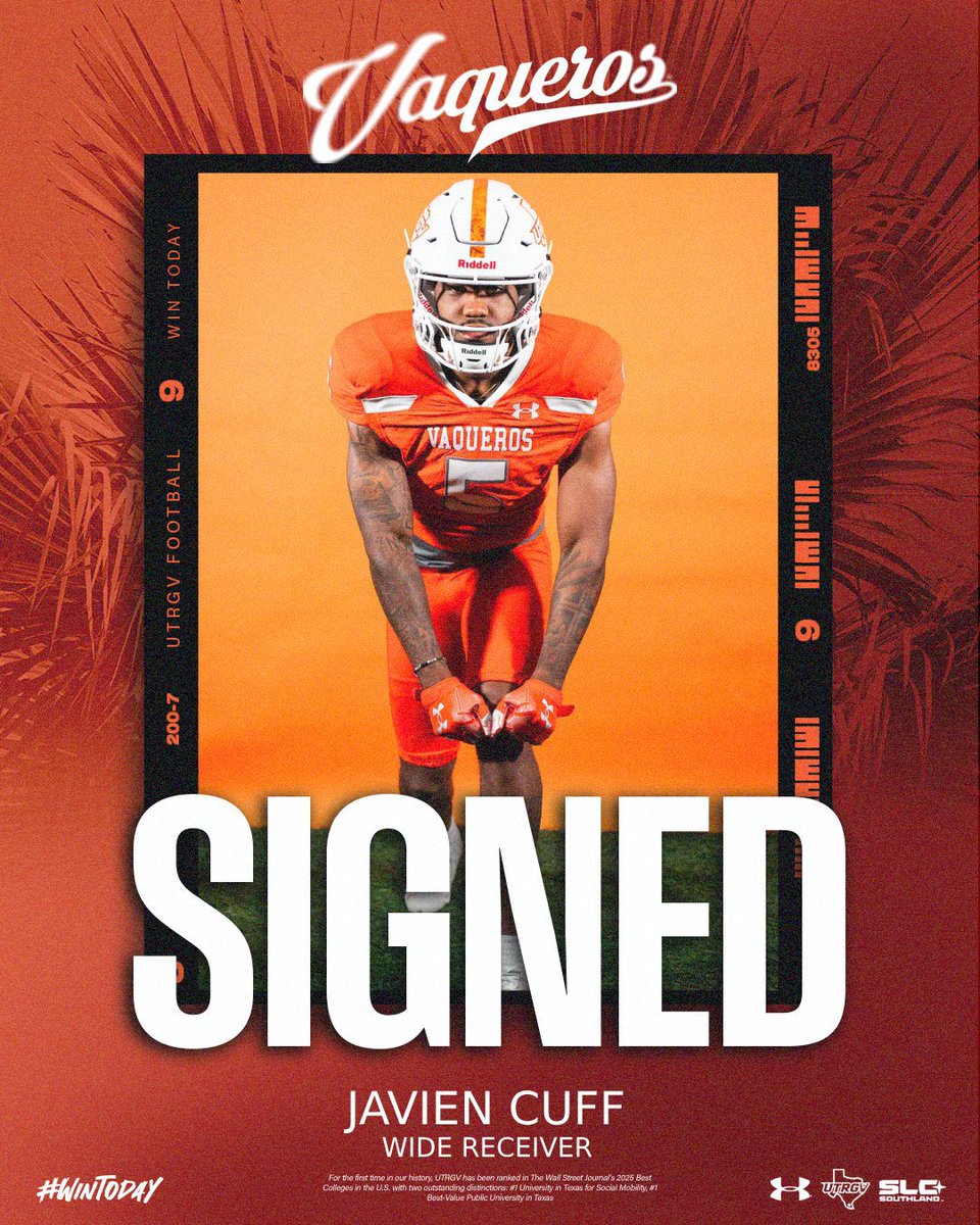 UTRGV Football (@utrgvfootball) on Twitter photo 🌴Welcome to The Valley!🌴
Help us welcome WR from University of Buffalo!
Javien Cuff, <a href="/javiencuff/">Javien Cuff</a>
#WinToday
#AlwaysCompete
#NextYearIsHere 🌴Welcome to The Valley!🌴
Help us welcome WR from University of Buffalo!
Javien Cuff, <a href="/javiencuff/">Javien Cuff</a>
#WinToday
#AlwaysCompete
#NextYearIsHere