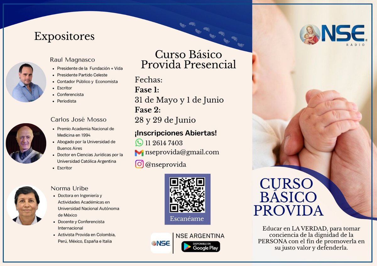 Este finde compartire el panel en el Curso Provida Básico, será un excelente encuentro de formación.
Todos invitados.