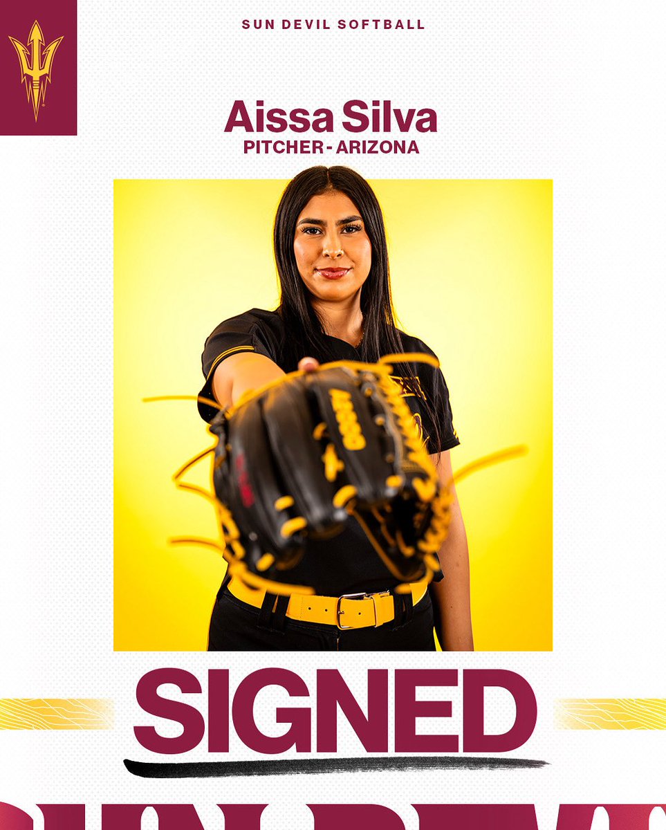 Sun Devil Softball (@asusoftball) on Twitter photo She’s a Sun Devil 😈
We’re thrilled to announce <a href="/Aissa2023/">Aissa Silva</a> is joining the squad in Tempe! She’s a Sun Devil 😈
We’re thrilled to announce <a href="/Aissa2023/">Aissa Silva</a> is joining the squad in Tempe!