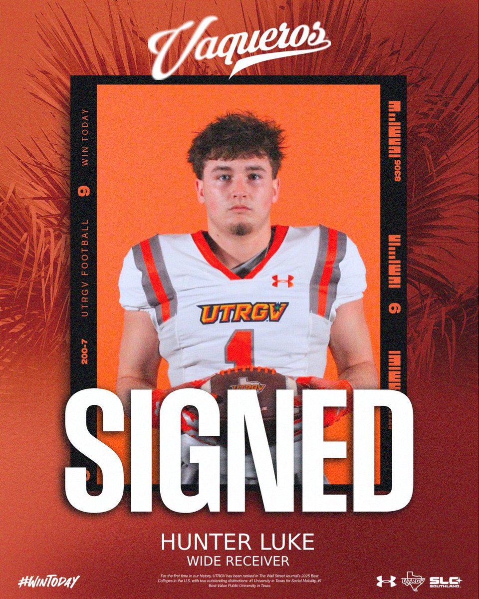 UTRGV Football (@utrgvfootball) on Twitter photo 🌴Welcome to The Valley!🌴
Help us welcome WR from University of Kansas!
Hunter Luke, <a href="/_hunterluke_/">Hunter Luke</a>
#WinToday
#AlwaysCompete
#NextYearIsHere 🌴Welcome to The Valley!🌴
Help us welcome WR from University of Kansas!
Hunter Luke, <a href="/_hunterluke_/">Hunter Luke</a>
#WinToday
#AlwaysCompete
#NextYearIsHere