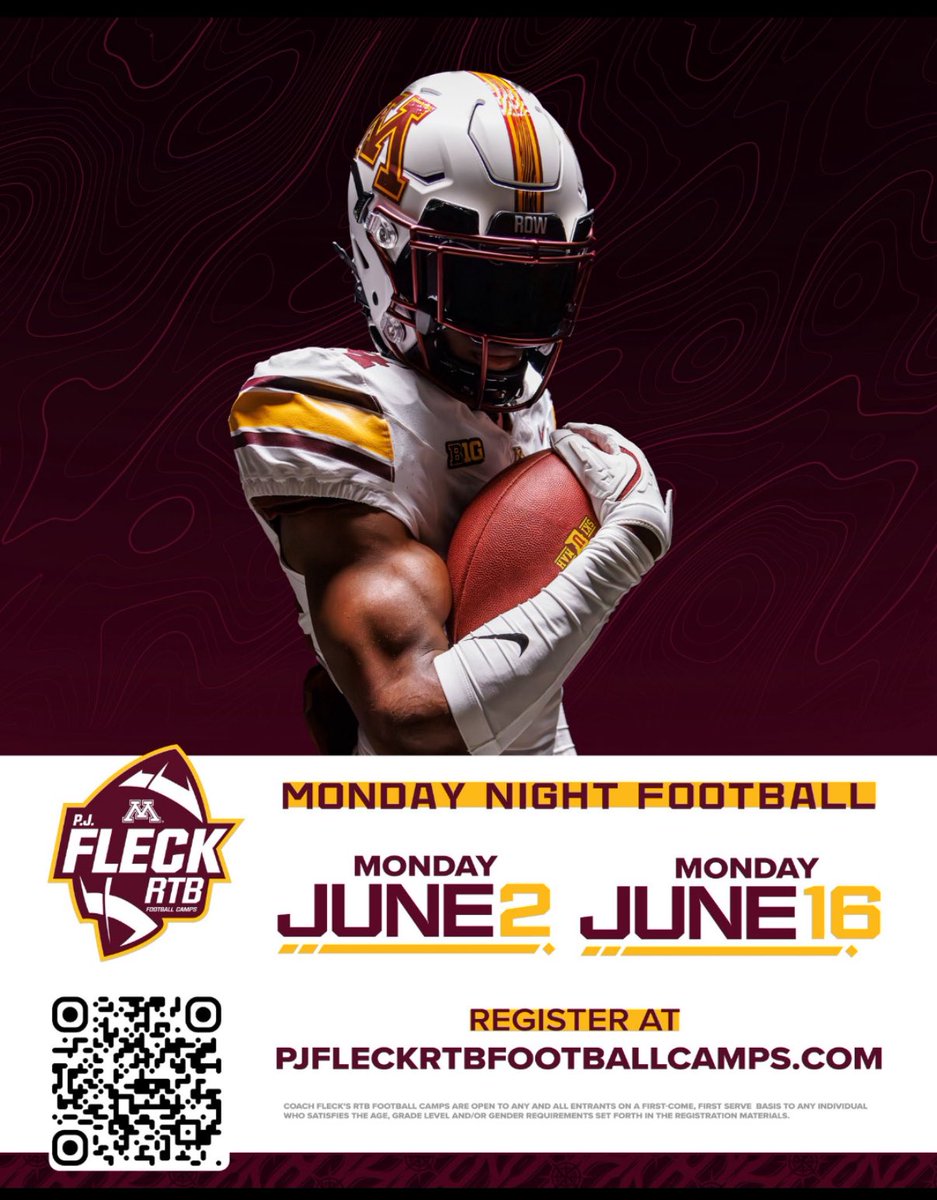 XavierSmith008's tweet image. I will be at @GopherFootball on June 2nd. Excited to show y’all what I can do. @CoachMGSimon @Coach_Fleck @PRYDE_210 @gmoneyg102489 @coachesalas @2MGE_ @iam_alinedouard @BDammone