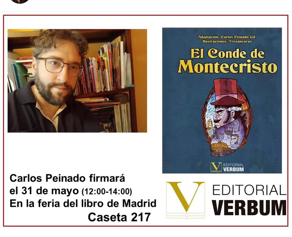 Mañana, sábado 31 de mayo, nuestro compañero Carlos Peinado estará firmando en la Feria del Libro de Madrid. ¡Pásate por la feria y sumérgete en sus páginas!