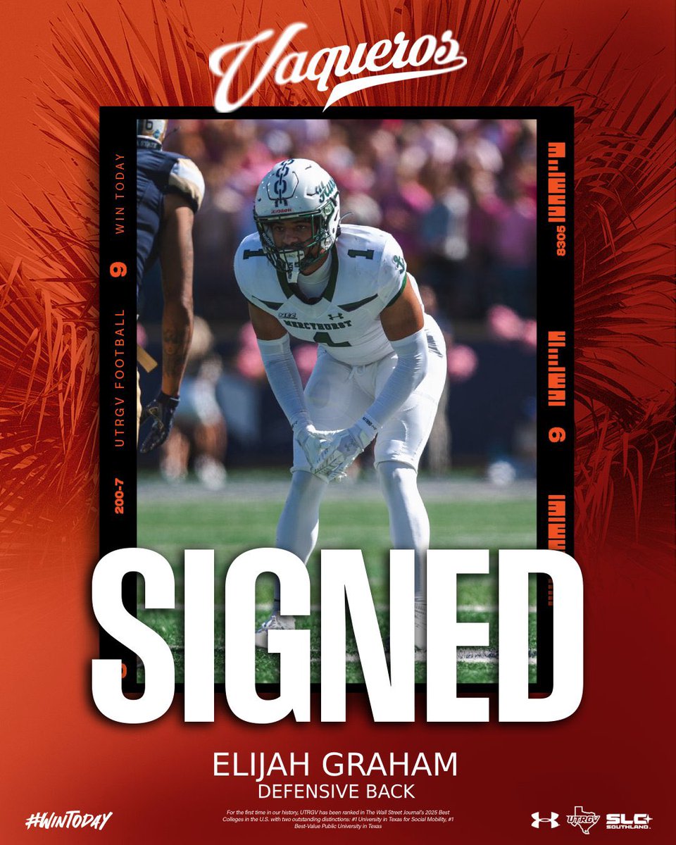 UTRGV Football (@utrgvfootball) on Twitter photo 🌴Welcome to The Valley!🌴
Help us welcome DB from Merceyhurst
Elijah Graham, <a href="/Elijah_graham03/">Elijah Graham</a>
#WinToday
#AlwaysCompete
#NextYearIsHere 🌴Welcome to The Valley!🌴
Help us welcome DB from Merceyhurst
Elijah Graham, <a href="/Elijah_graham03/">Elijah Graham</a>
#WinToday
#AlwaysCompete
#NextYearIsHere