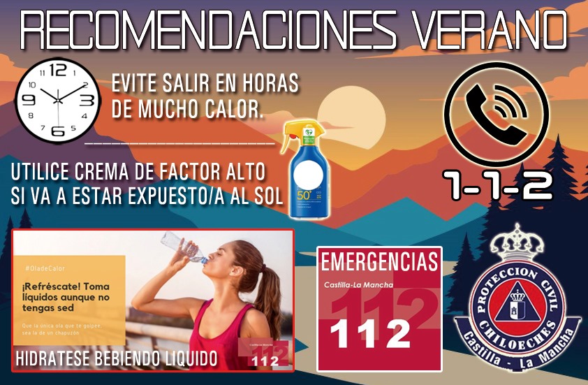 🔶️🔷️🔶️Esta abrupta llegada del calor 🥵 nos ha pillado desprevenido a más de uno, para evitar golpes de calor además de estos consejos que te dejamos aquí.
Recuerda <a href="/112clm/">112 Castilla-La Mancha</a> ☎️