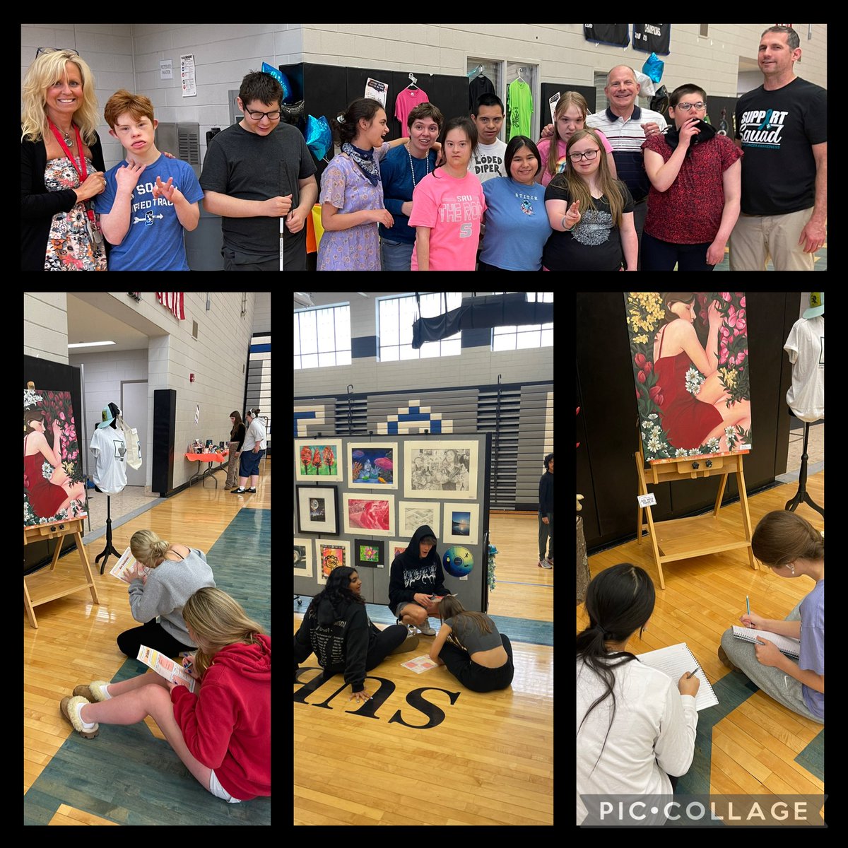 Great start! Our South Ss enjoying the CBSD district art show!@CBSDSchools