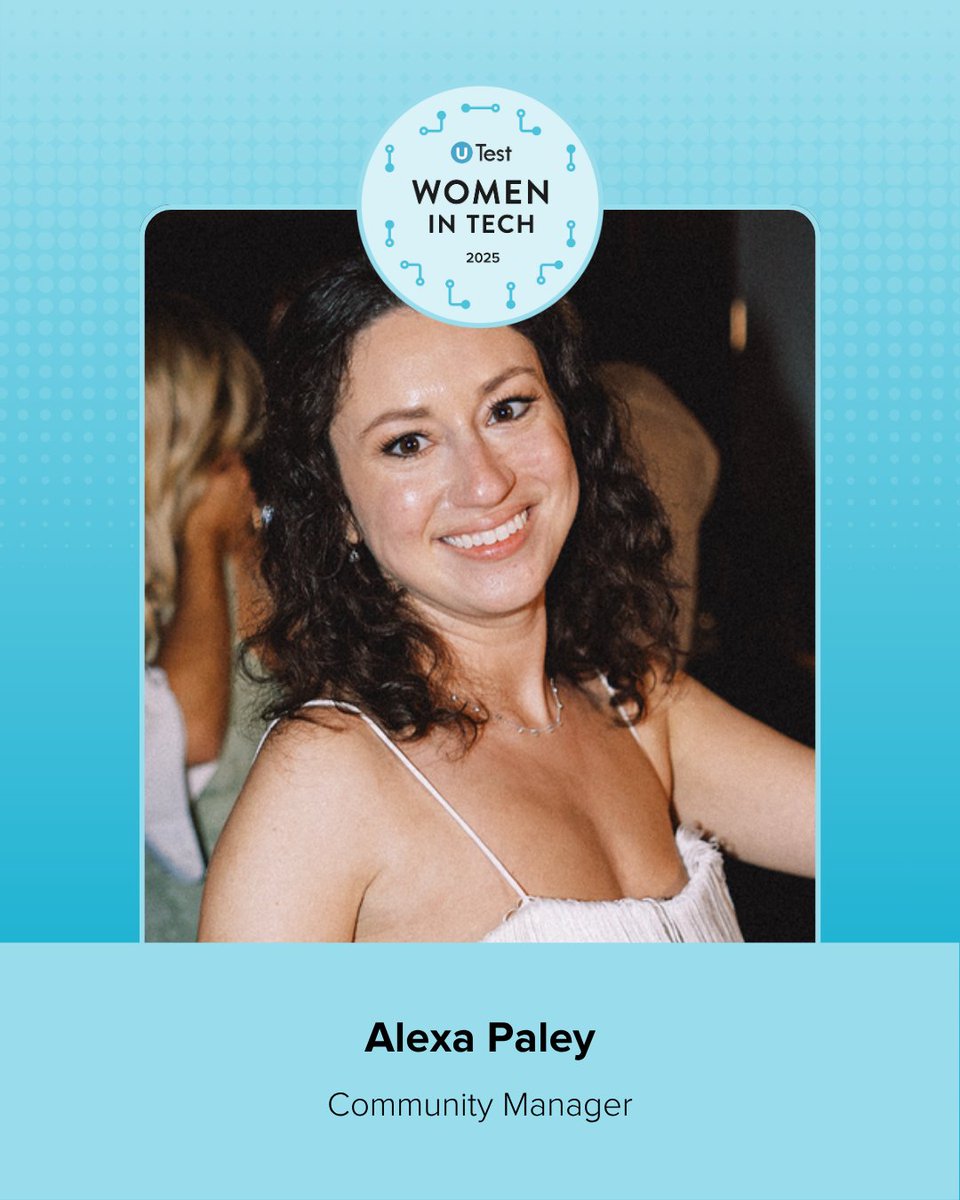 May is Women in Tech Month here at uTest!

Today we are delighted to introduce you to Community Manager, Alexa Paley.

Check out the full Women in Tech Interview here: link.utest.com/tnh

#SoftwareTesting #uTest #WomenInTech