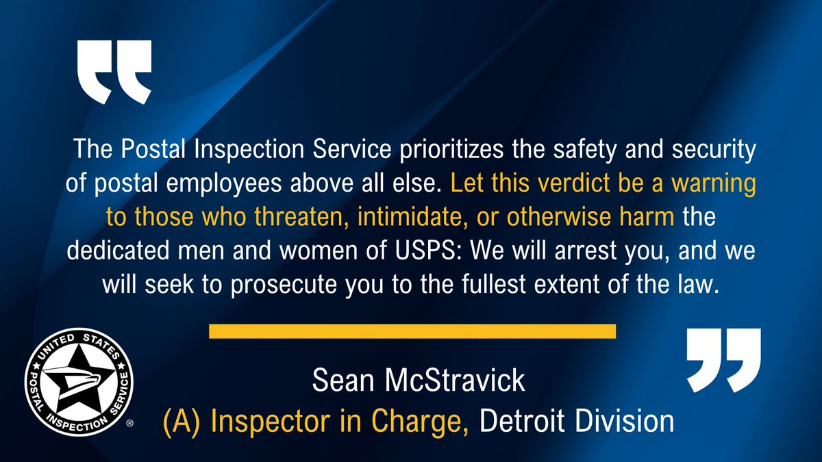 Michigan man sentenced for assaulting USPS letter carrier over flyer featuring former Vice President Kamala Harris. <a href="/USPIS_DETROIT/">USPIS - Detroit</a>
uspis.gov/news