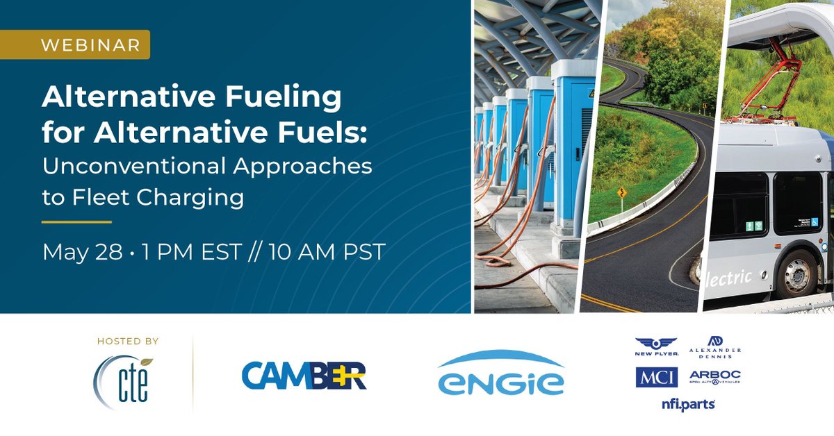 ICYMI: Watch the Recording!
Missed our webinar Alternative Fueling for Alternative Fuels? Catch up on the conversation around innovative fleet fueling strategies that move beyond the traditional depot model. 
Watch now ➡️ cte.tv/webinar/altern…