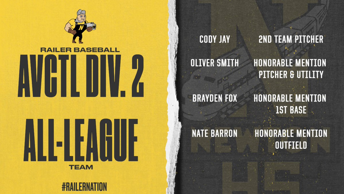 Congratulations to these Railer Baseball players who received AVCTL Division 2 All League Honors this year!  #RailerNation #RailerPride