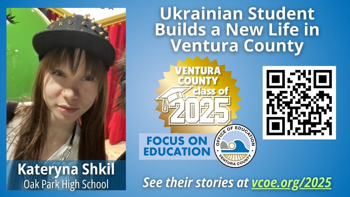 Ventura Co Ofc of Ed (@venturacoe) on Twitter photo Meet Kateryna Shkil, a Ukrainian student who has built a new life in Ventura County, as we profile some of the notable high school graduates in the Class of 2025. Read her story at buff.ly/265dMVD
<a href="/oakparkusd/">Oak Park USD</a> Meet Kateryna Shkil, a Ukrainian student who has built a new life in Ventura County, as we profile some of the notable high school graduates in the Class of 2025. Read her story at buff.ly/265dMVD
<a href="/oakparkusd/">Oak Park USD</a>