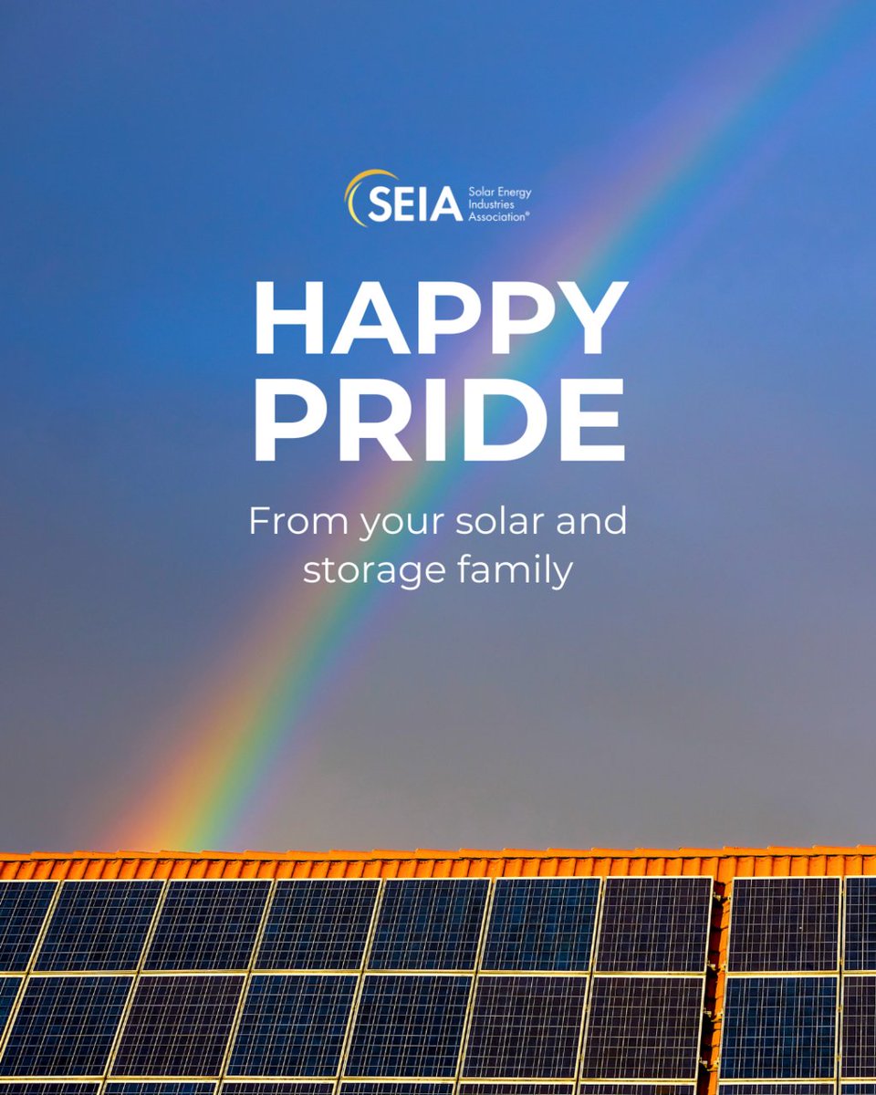 Happy Pride Month!

This month and every month, we celebrate all the LGBTQ+ workers in America's solar and storage industry.