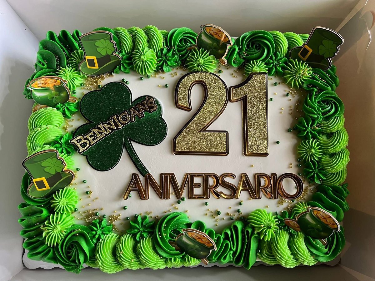 Let’s give a big shoutout to <a href="/BennigansMat/">Bennigan's Matamoros</a> for 21 Legendary years of Irish hospitality in the heart of Mexico! 🇲🇽🍀

Comfort food, corazón, and that Bennigan’s spirit—follow them and join the celebration!
¡Feliz aniversario! 🎉
#Bennigans #Matamoros #21Años #StPaddysEveryday