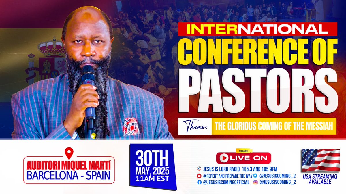 The Kingdom of GOD is coming. Please prepare in holiness.

#SpainWordExpo