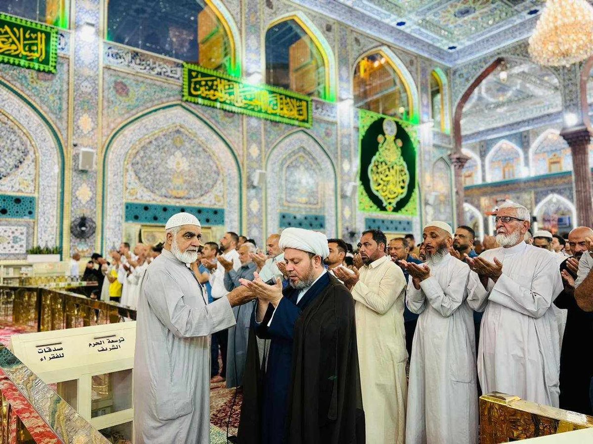 تقام يوميا ⁧ #صلاة_العشائين_الحضرة_الحسينية⁩ بإمامة الشيخ حسين الكربلائي ،حسب توجيه القائد السيد مقتدى الصدر (نصره الله وحفظه) ، فلا تقصروا جميعا بالحضور جزاكم الله خير جزاء المحسنين .