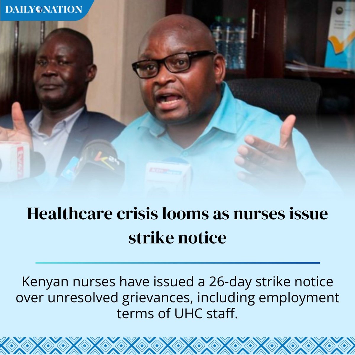 Nurses and Midwives, are you ready for a mother of all Strikes in Kenya..? Mobilize, get your vuvuzelas, whistles and placards ready.

nation.africa/kenya/health/h…
