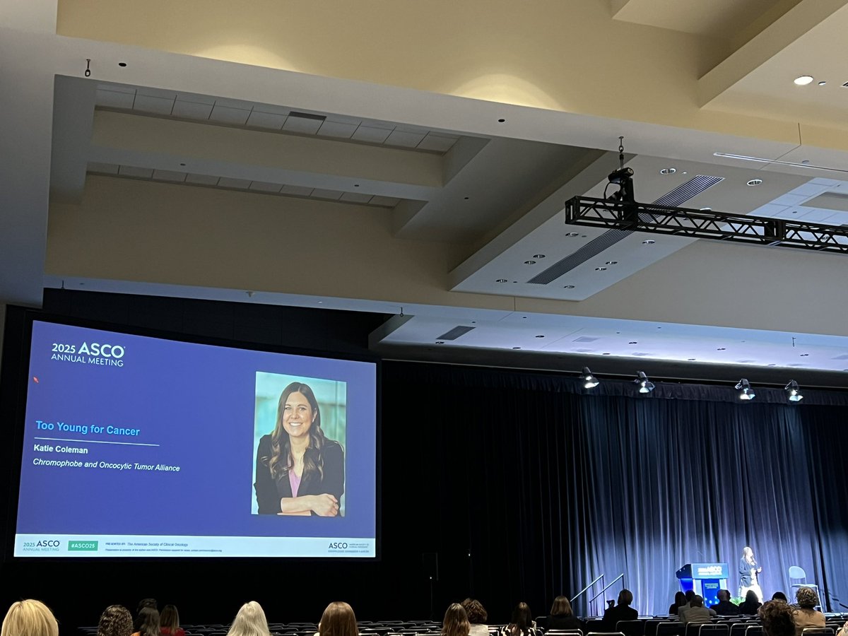 Janice Cowden (@janicetnbcmets) on Twitter photo First session (for me) at #ASCO25, incredible stories from #ASCOVoices25 presenters, including Ash Davidson speaking on gender affirming care, which “is simply healthcare,” & Katie Coleman <a href="/kaydaustin/">Katie Coleman</a> told she “was too young to have cancer” when dx with stage IV kidney cancer. First session (for me) at #ASCO25, incredible stories from #ASCOVoices25 presenters, including Ash Davidson speaking on gender affirming care, which “is simply healthcare,” & Katie Coleman <a href="/kaydaustin/">Katie Coleman</a> told she “was too young to have cancer” when dx with stage IV kidney cancer.