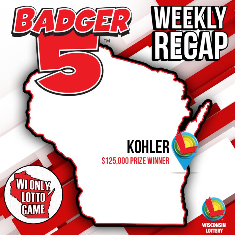 wilottery's tweet photo. #Badger5WeeklyRecap
A winning $125,000 Badger 5 jackpot ticket was sold at Gas N Go in Kohler for the May 28 drawing.
It is the 10th time in 2025 that a winning Badger 5 jackpot exceeded $100,000.
#WelcomeToWINSconsin
More on Badger 5 at https://t.co/PZ8TsPBmXS. https://t.co/9eYqWakqlW