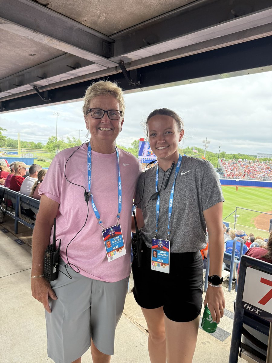 Enjoying working the WCWS and getting to see some of my favorite people