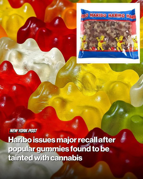 WallStreetMav's tweet photo. 🚨Haribo is investigating how one of its popular gummy products apparently became tainted with cannabis in the after several people reportedly fell ill. https://t.co/zBEge7aSsj