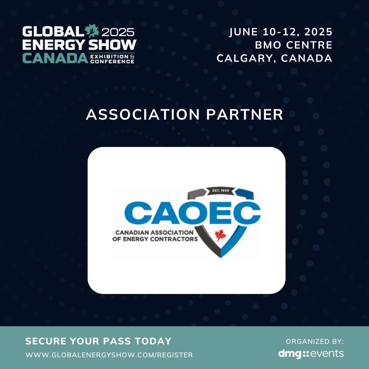 CAOEC (@thecaoec) on Twitter photo ICYMI: CAOEC is partnering with the <a href="/energy_show/">Global Energy Show Canada</a> for this year's exhibition and conference, which will be taking place June 10–12 at Calgary's BMO Centre.
Visit us at booth #2002 on the exhibition floor and say hi to the team!
globalenergyshow.com/register ICYMI: CAOEC is partnering with the <a href="/energy_show/">Global Energy Show Canada</a> for this year's exhibition and conference, which will be taking place June 10–12 at Calgary's BMO Centre.
Visit us at booth #2002 on the exhibition floor and say hi to the team!
globalenergyshow.com/register