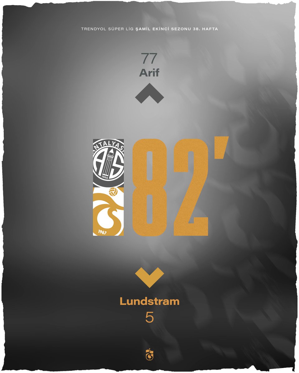 ⏱ 82' Takımımızda oyuncu değişikliği #ANTvTS

🟢 Taha Emre
🔴 Mustafa

🟢 Arif 
🔴 Lundstram