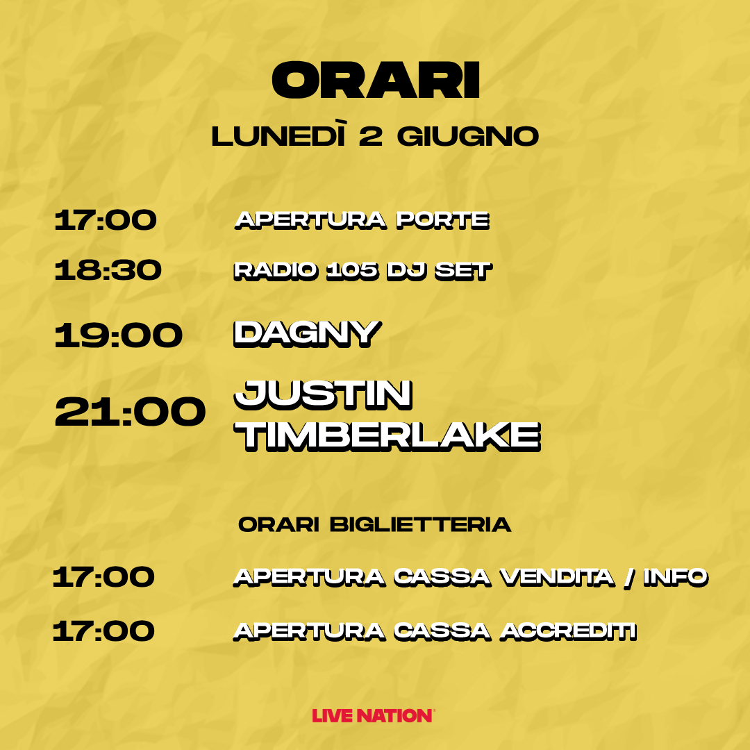 IDaysMilano's tweet image. Scopri tutte le informazioni utili su orari, ingressi e mobilità per la prima giornata degli I-Days Milano Coca-Cola 2025 con protagonista #JustinTimberlake ✨
Info complete su idays.it e su livenation.it/mobilita/milan…