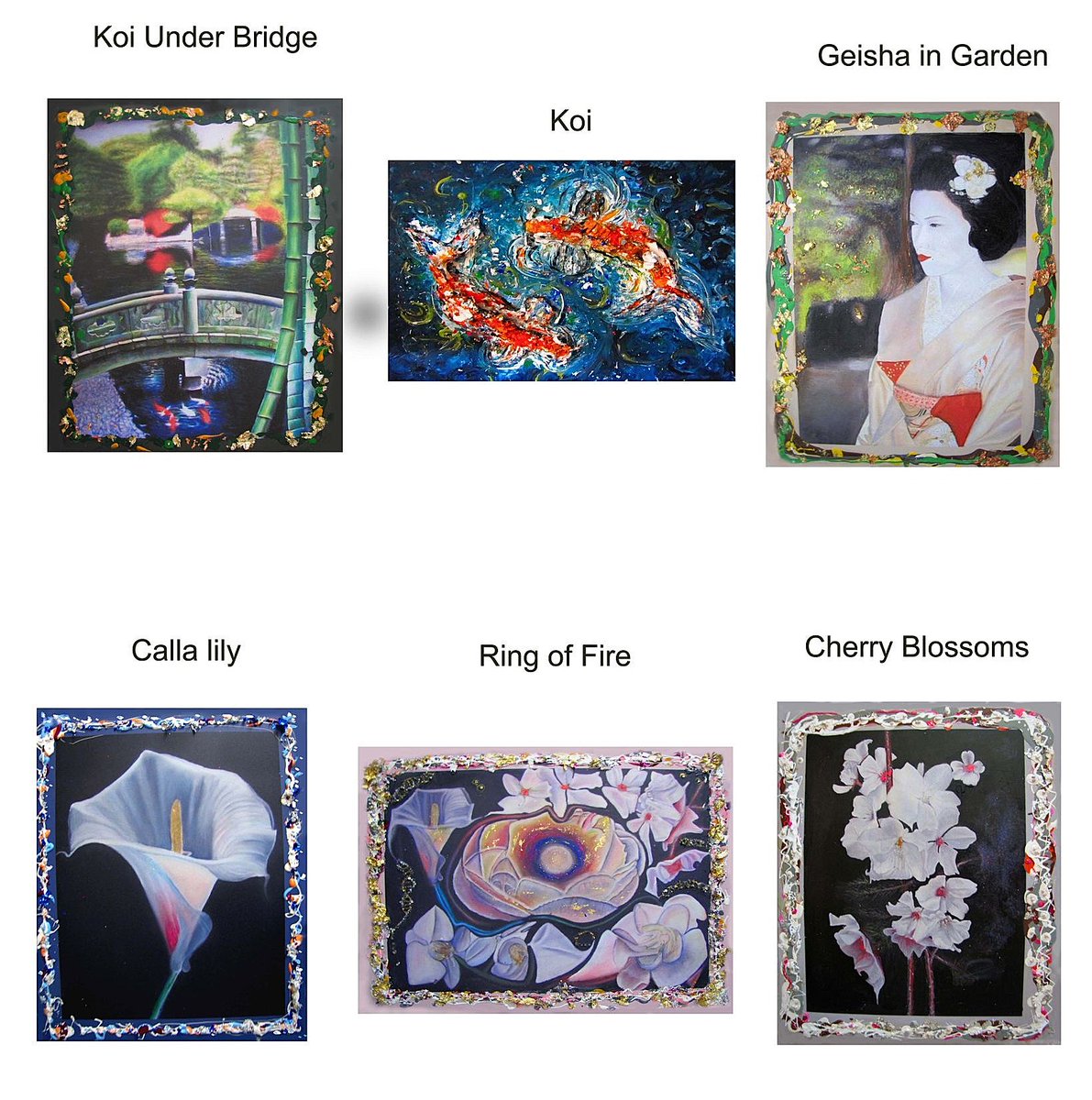 Deborah32598438's tweet photo. Asian Collection Mixed Media #koi #geisha #callalilly #cherryblossoms #art #mixedmedia #artwork #japanart https://t.co/QE2CemKon2 https://t.co/ji8Eke4Uau