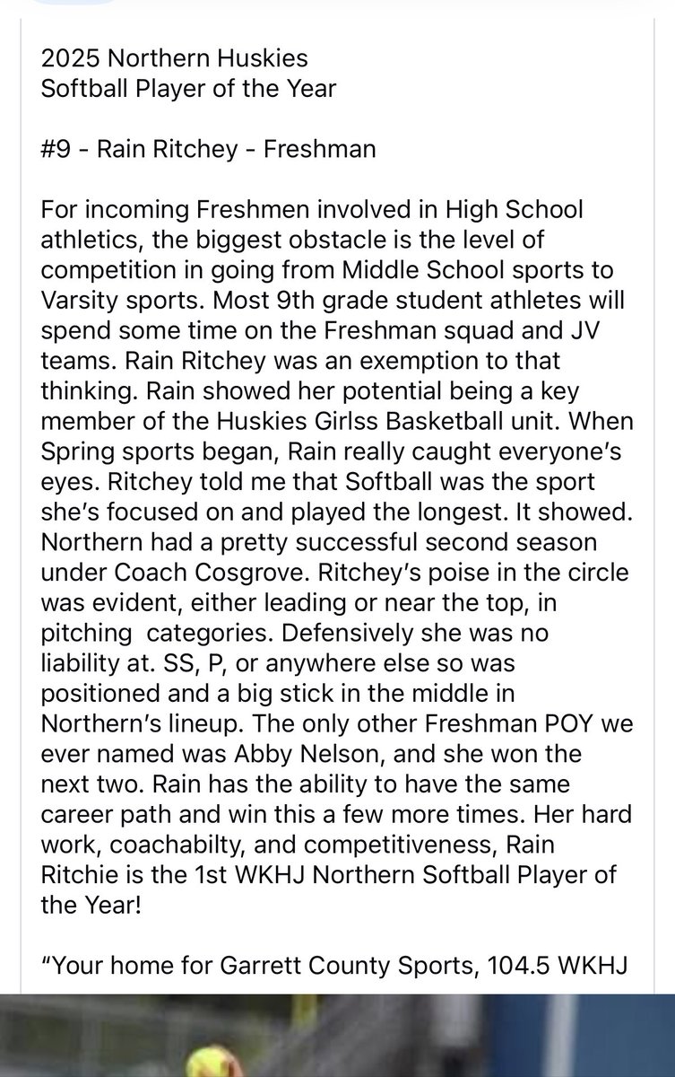 Rain Ritchey (@rainritchey4509) on Twitter photo Had our banquet for the end of the year. I got named MVP as a freshman and got player of the year on WKHJ radio!! Also got an award for getting good grades Now getting ready for travel! <a href="/VGBronowicz/">VA Glory National Bronowicz</a> <a href="/kelly_bronowicz/">Kelly Shipman-Bronowicz</a> <a href="/SBronowicz14/">Scott Bronowicz</a> <a href="/PitchCoachBigA/">Aaron Britton</a> <a href="/ExtraInningSB/">EXTRA INNING SOFTBALL</a> <a href="/SuzyWillemssen/">Suzy Willemssen</a> Had our banquet for the end of the year. I got named MVP as a freshman and got player of the year on WKHJ radio!! Also got an award for getting good grades Now getting ready for travel! <a href="/VGBronowicz/">VA Glory National Bronowicz</a> <a href="/kelly_bronowicz/">Kelly Shipman-Bronowicz</a> <a href="/SBronowicz14/">Scott Bronowicz</a> <a href="/PitchCoachBigA/">Aaron Britton</a> <a href="/ExtraInningSB/">EXTRA INNING SOFTBALL</a> <a href="/SuzyWillemssen/">Suzy Willemssen</a>