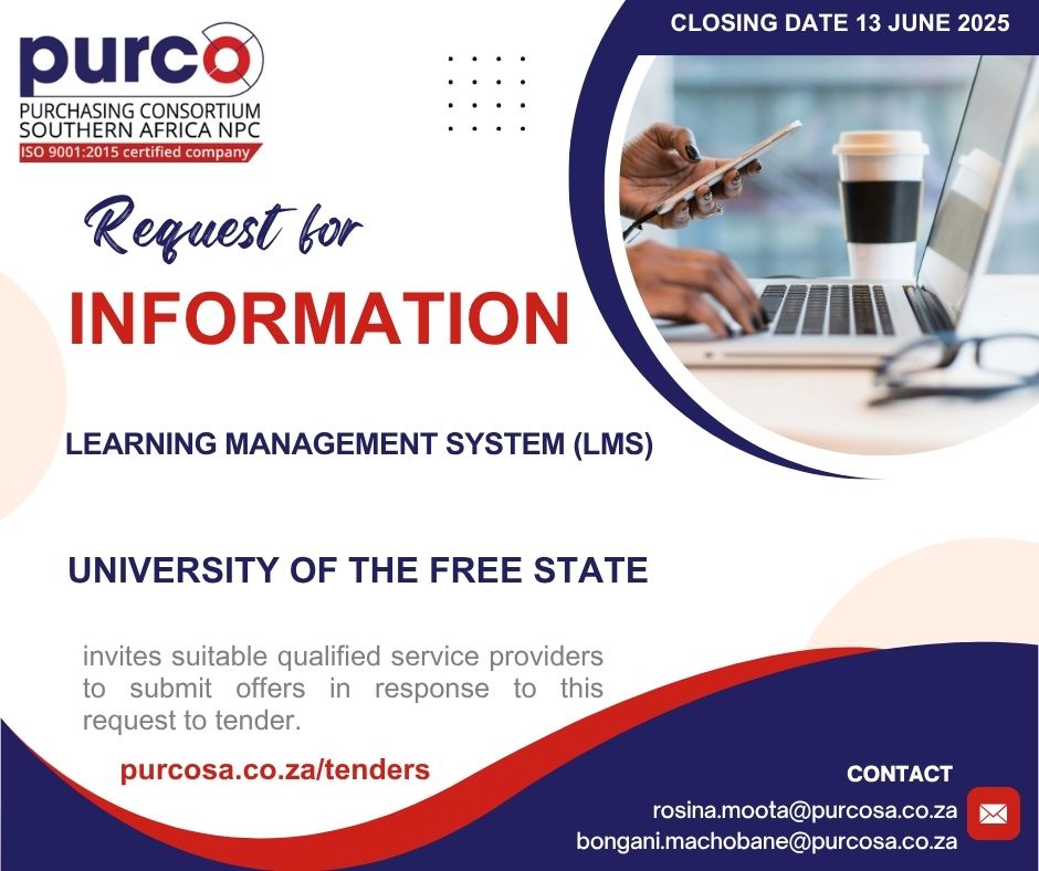 NEW TENDER ADVERT #PURCOSATenders 

Link to the tender advert: purcosa.co.za/system/files/t…

For more information, visit: purcosa.co.za/tender/15482