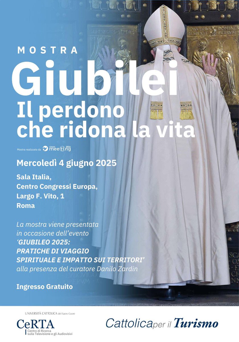 #Giubileo2025. Pratiche di viaggio sprirituale e impatto sui territori. In @unicatt a #Roma il 4 giugno alle 11 Vi aspettiamo ! #cattolicaperilturismo #CeRTA  Info:certa@unicatt.it