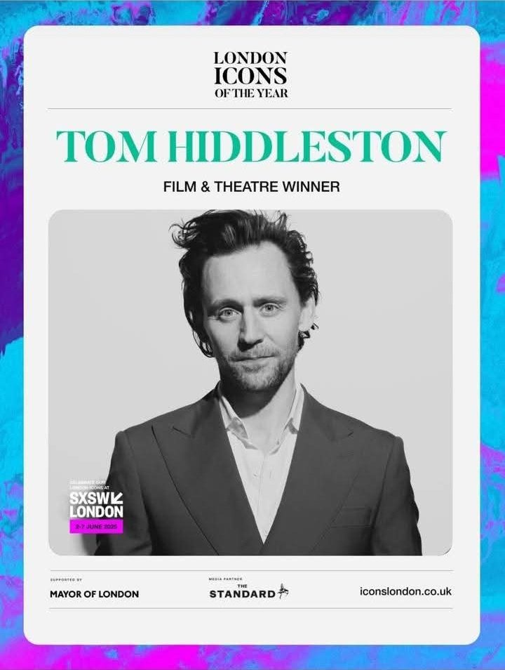 RedQueen66's tweet image. Tom has been selected as the Film &amp;amp; Theatre winner amongst the London Icons of the year. You can now vote for him as your favourite Londoner of the year 🗳️👇🏻

iconslondon.co.uk/?fbclid=PAQ0xD…