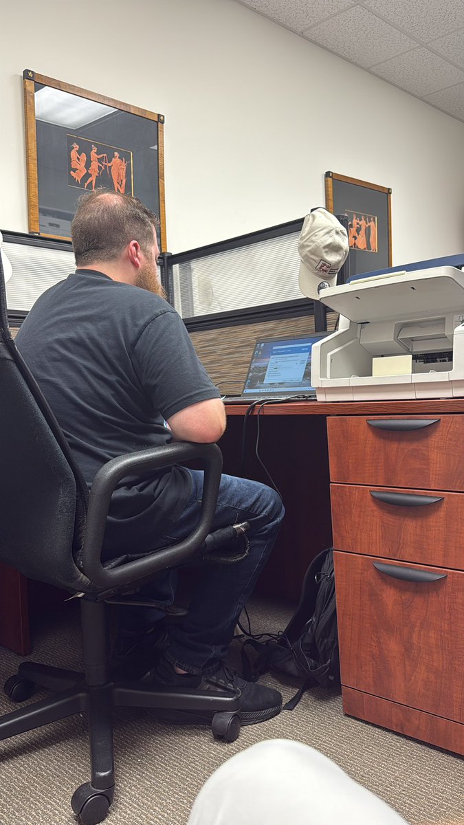 IT guy is not looking to make small talk. Chop chop buddy