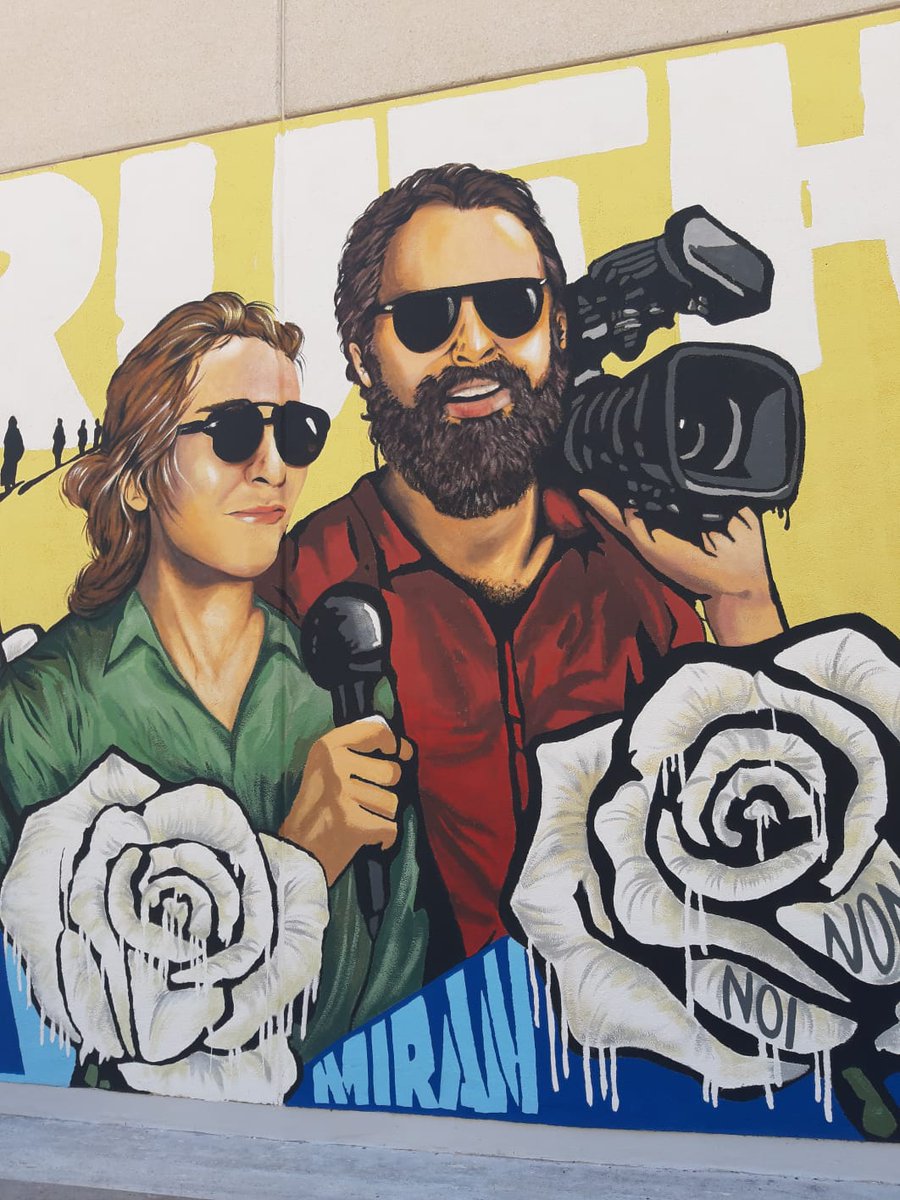 USIGRai's tweet image. Inaugurato oggi a Saxa Rubra il murale dedicato a Ilaria Alpi e Miran Hrovatin, promosso da Usigrai e CdR @Tg3web.
Realizzato da Laika, raffigura i due giornalisti con la parola “verità” sullo sfondo e la scritta: “Noi non archiviamo”.
@FnsiSocial