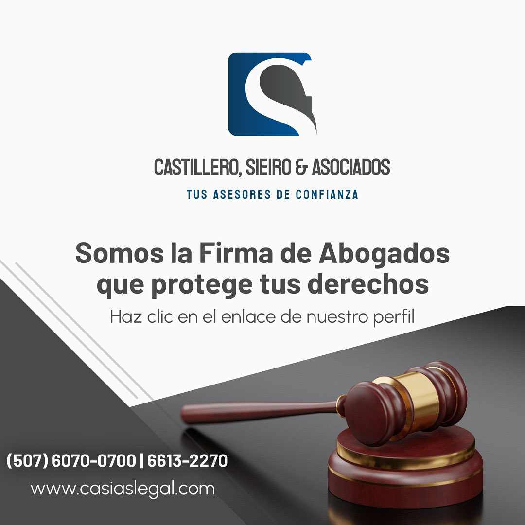 ¿Buscas asesoría legal confiable?
En CASTILLERO, SIEIRO &amp; ASOCIADOS estamos listos para proteger tus derechos con profesionalismo, experiencia y cercanía.

🌐 Visita: casiaslegal.com

📍 Tus asesores de confianza, al alcance de un mensaje.
