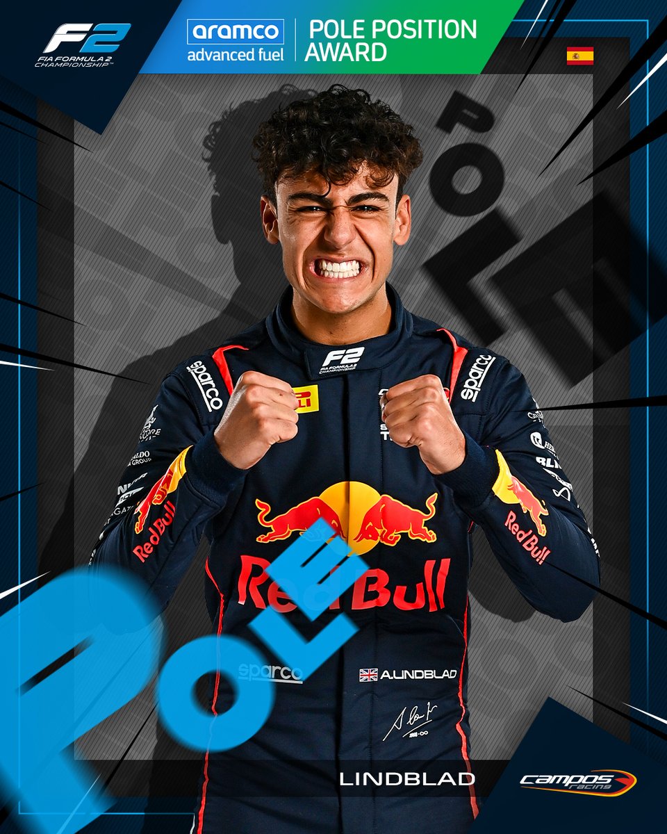 WHAT. A. LAP! 🤯

ARVID LINDBLAD TAKES THE <a href="/aramco/">aramco</a> POLE POSITION IN BARCELONA! 

#F2 #SpanishGP