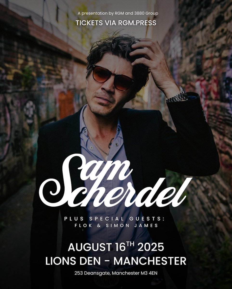 Sam Scherdel (@samscherdel) on Twitter photo MANCHESTER 🐝 We’re back out on the road this summer and have the first of a few special shows to announce where we’ll be playing the new set in full.
<a href="/LionsDenMcr/">Lions Den Mcr</a> Friday 16th August 2025
🎟️ in the bio or dm for link.
<a href="/RGMMAGAZINE/">RGM</a>
📸 <a href="/tomsunderland__/">Tom Sunderland</a> MANCHESTER 🐝 We’re back out on the road this summer and have the first of a few special shows to announce where we’ll be playing the new set in full.
<a href="/LionsDenMcr/">Lions Den Mcr</a> Friday 16th August 2025
🎟️ in the bio or dm for link.
<a href="/RGMMAGAZINE/">RGM</a>
📸 <a href="/tomsunderland__/">Tom Sunderland</a>