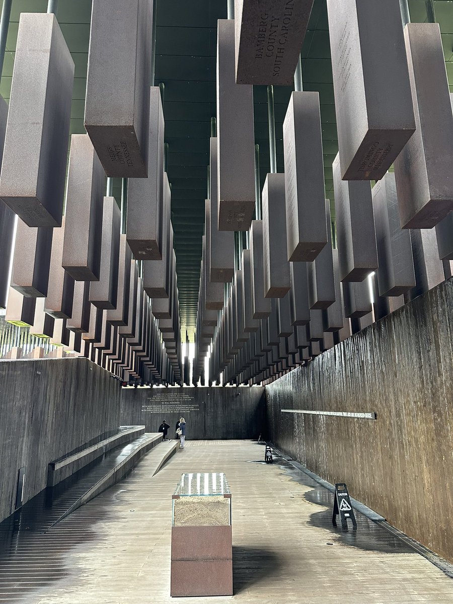 drantbradley's tweet image. Visited the Legacy Museum in Montgomery, AL yesterday. My parents grew up in a culture of white lynch mobs. Ex: A black man was lynched because he walked behind a white woman. Me: “Where was the church?”Everyone needs to visit this place.