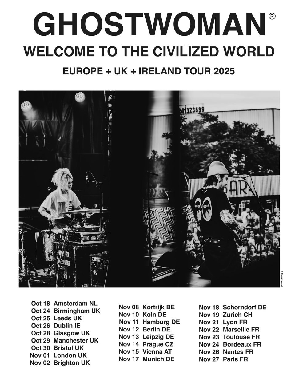 Dine Alone Records (@dinealonemusic) on Twitter photo Tickets are on sale now for GHOSTWOMAN's (<a href="/ggghostwoman/">GHOSTWOMAN</a>) upcoming European Tour.
Bring a friend. Leave the phone at home. Welcome to the Civilized World.
ghost-woman.com/#tour Tickets are on sale now for GHOSTWOMAN's (<a href="/ggghostwoman/">GHOSTWOMAN</a>) upcoming European Tour.
Bring a friend. Leave the phone at home. Welcome to the Civilized World.
ghost-woman.com/#tour