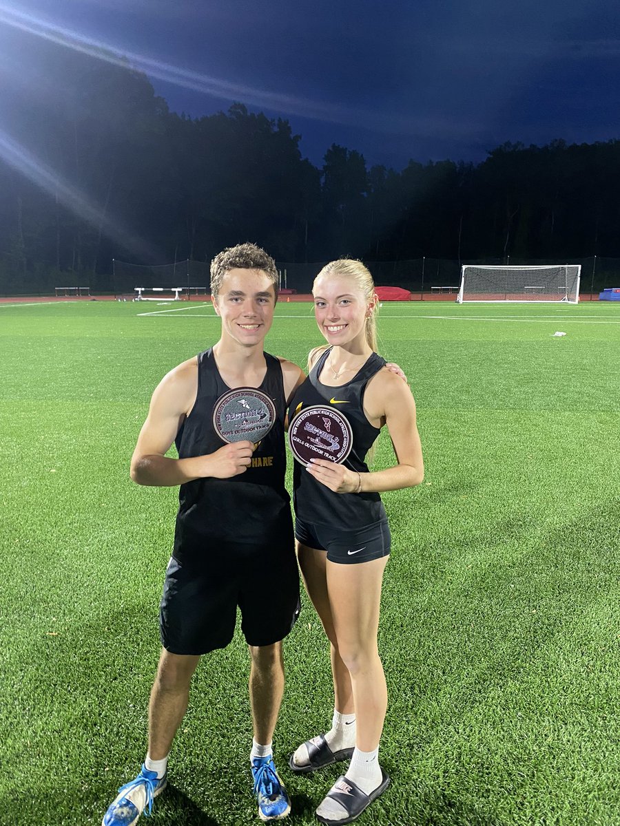 Congrats to Avalon Schoff for placing 2nd in the long jump and Garrett Gooch for placing 3rd in the 400 hurdles at last night’s track sectionals!