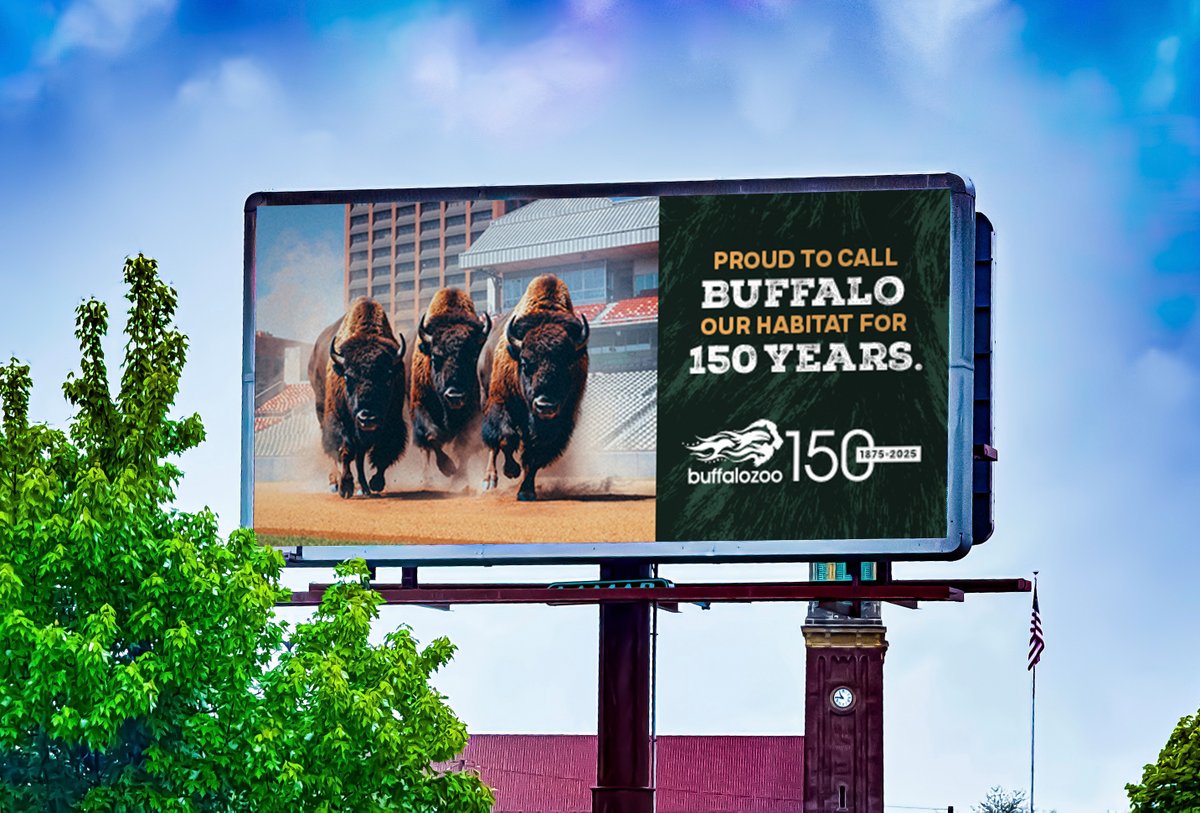 🎉 <a href="/buffalozoo/">Buffalo Zoo</a> is turning 150! 🐾
Proud to help celebrate a century and a half of wildlife, conservation, and WNY history.  #LamarAdvertising