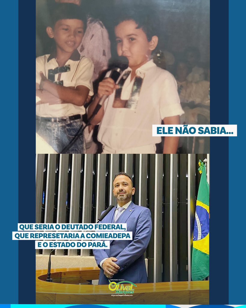 Quando eu era criança, não fazia ideia do que me esperava. Eu só sonhava em fazer a diferença.

Hoje, sou Deputado Federal, representando com orgulho o meu estado do Pará e a nossa COMIEADEPA, a número 1 do Brasil! 🇧🇷