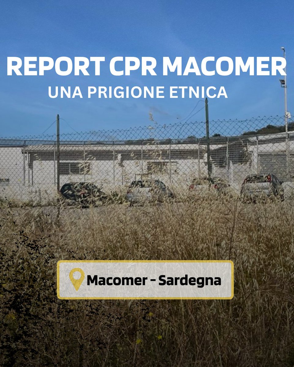 Giovedì 29 maggio ho effettuato un’ispezione a sorpresa presso il Centro di Permanenza per il Rimpatrio (CPR) di Macomer, in Sardegna, accompagnata da un mio collaboratore e da un’infermiera dell’Assemblea Antirazzista della Sardegna.
Il CPR di Macomer, come tutti i CPR, è a