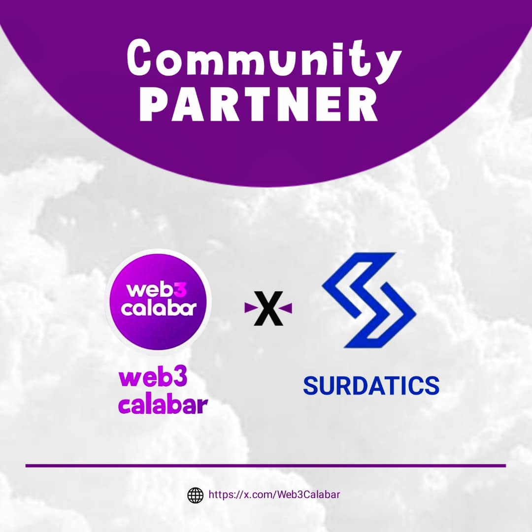 SURDATICS (@surdatics) on Twitter photo We are honoured to announce <a href="/SURDATICS/">SURDATICS</a>
by Sonergy Technologies as a Community Partner for the #Web3Calabar Meetup, in collaboration with <a href="/Web3Calabar/">Web3 Calabar</a>
Join us for an inspiring event to explore the future of Web3 innovation by our #CEO <a href="/eWealthatlantic/">TheBlockchainCryptoAmazon</a>
Location: American Corner, We are honoured to announce <a href="/SURDATICS/">SURDATICS</a>
by Sonergy Technologies as a Community Partner for the #Web3Calabar Meetup, in collaboration with <a href="/Web3Calabar/">Web3 Calabar</a>
Join us for an inspiring event to explore the future of Web3 innovation by our #CEO <a href="/eWealthatlantic/">TheBlockchainCryptoAmazon</a>
Location: American Corner,